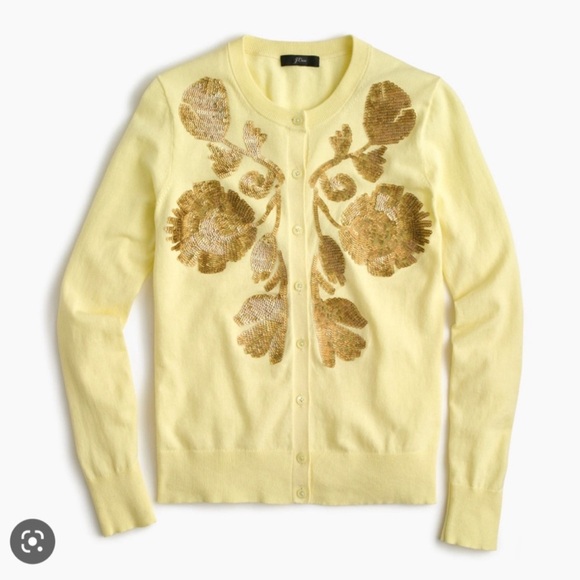 J. Crew Floral Sequin Jackie Cardigan - Picture 6 of 6